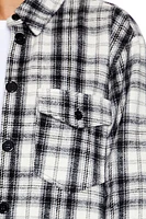 Plaid Curved-Hem Shacket