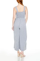 Shirred Wide-Leg Tank Jumpsuit