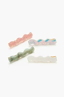 Wavy Marble Hair Clip Set