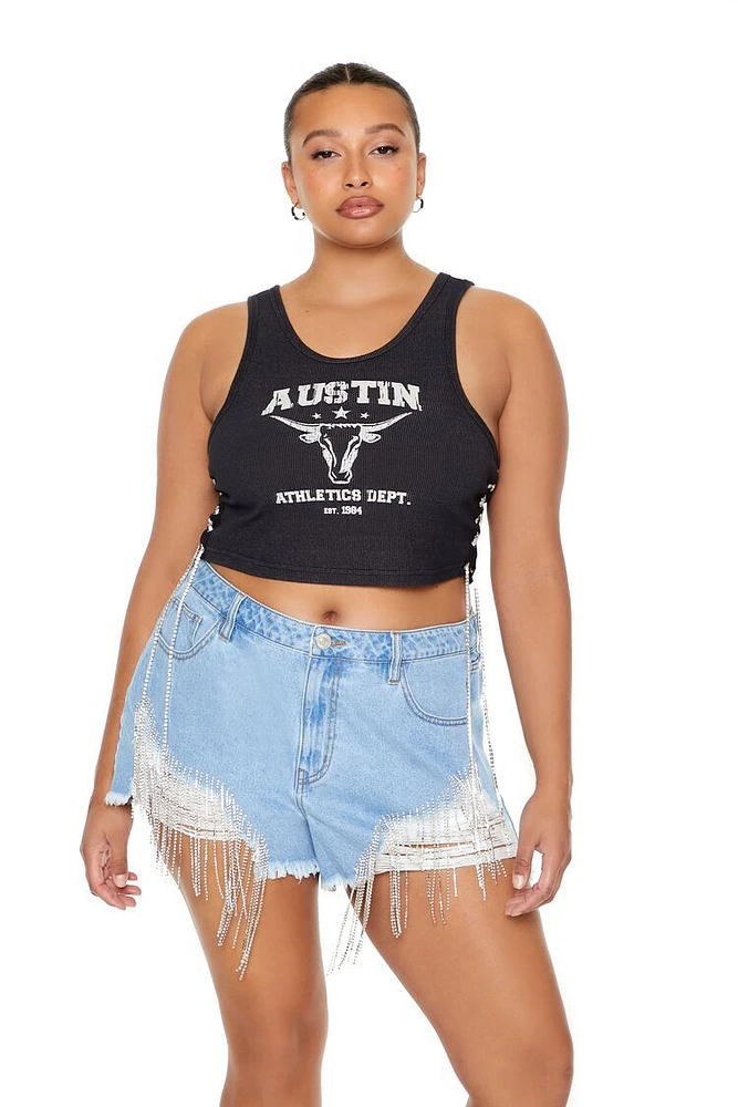 Plus Austin Graphic Crop Top