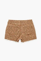 Girls Leopard Denim Shorts (Kids)