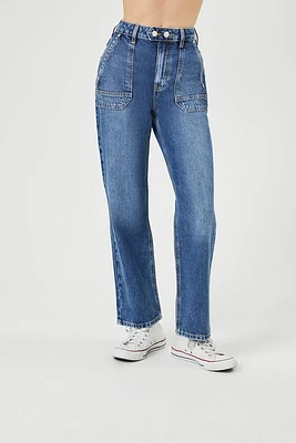 High-Rise Straight Jeans