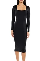 Contour Sculpt Square-Neck Midi Dress