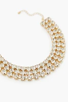 Tiered Rhinestone Choker Necklace