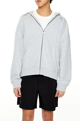 Toggle Drawstring Zip-Up Hoodie