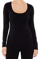 Fitted Scoop-Neck Jumpsuit