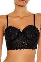 Sequin Lingerie Cropped Cami