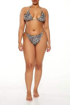 Plus Leopard Bikini Bottoms