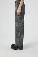 Patchwork Wide-Leg Pants