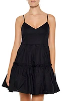 Pleated Flounce Cami Mini Dress