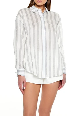 Striped Button-Front Shirt