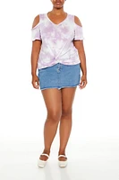 Plus Cloud Wash Open-Shoulder Tee