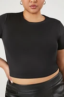 Plus Fitted Cropped Crew Tee