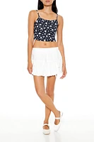 Ditsy Floral Print Cropped Cami