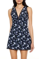 Floral Print A-Line Mini Dress