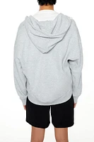 Toggle Drawstring Zip-Up Hoodie