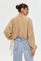 Batwing-Sleeve Cropped Jacket