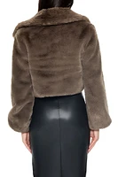 Plush Cropped Coat