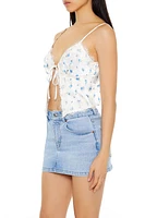Floral Print Tie-Front Cami