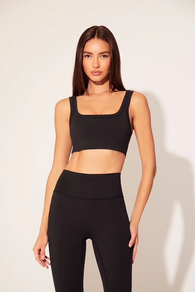 Square-Neck Longline Sports Bra