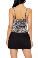 Sheer Leopard Bustier Cami