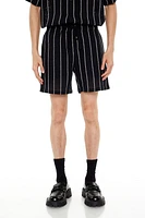 Pinstriped Drawstring Shorts