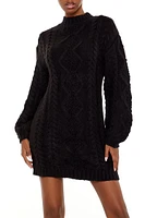 Cable Knit Sweater Mini Dress
