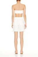 Linen-Blend Drawstring Shorts