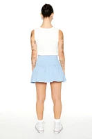 Flounce Drop-Waist Mini Skort