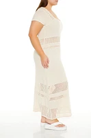 Plus Crochet Maxi Dress