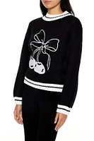 Cherry Bow Graphic Sweater