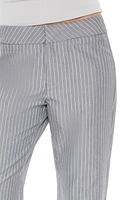 Striped Mid-Rise Trouser Pants