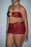 Plus Bratz Snake Print Bikini Top & Bottoms Set