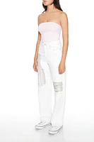 Threaded High-Rise Jeans