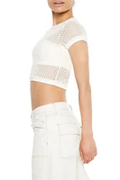 Sheer Mesh Cropped Tee