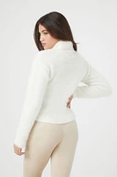 Fuzzy Knit Turtleneck Sweater