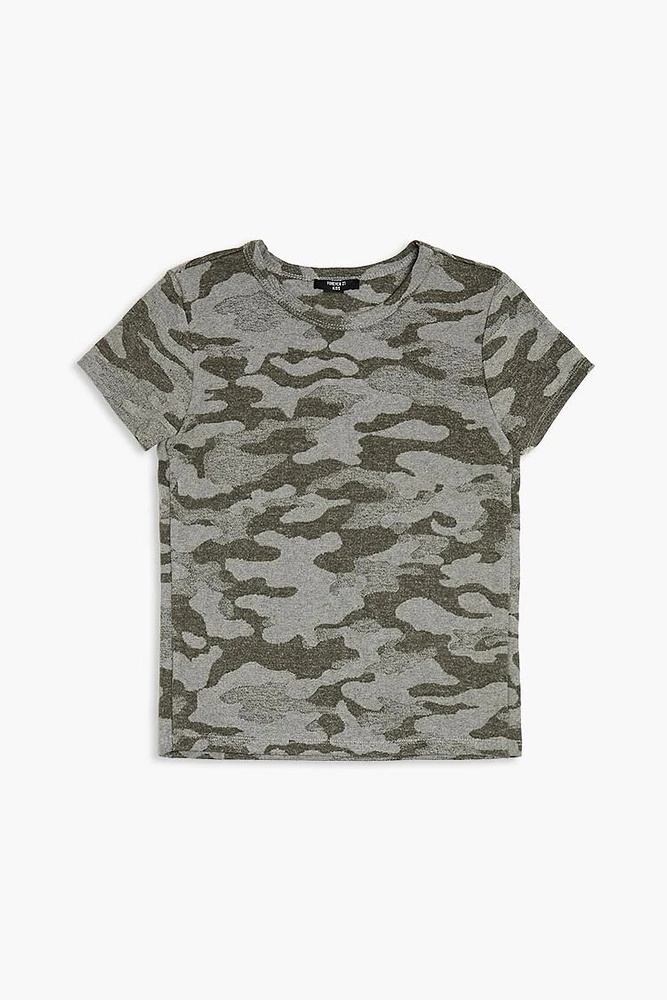 Girls Camo Print Tee (Kids)