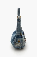 3D Pocket Denim Shoulder Bag