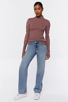 Ribbed Ladder Cutout Sweater