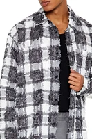 Frayed Textured Plaid Shirt