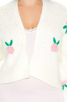 Plus Rose Cardigan Sweater