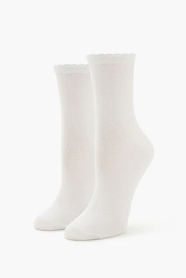 Scalloped Crew Socks - 3 pack