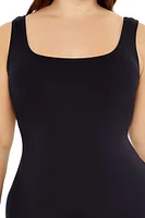 Plus Square-Neck Tank Jumpsuit