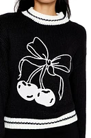 Cherry Bow Graphic Sweater