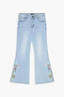 Girls Floral Embroidered Jeans (Kids)