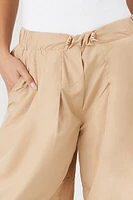 Toggle Drawstring Wide-Leg Pants