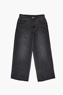 Girls Rhinestone High-Rise Jeans (Kids)