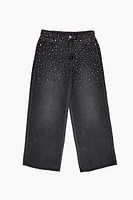 Girls Rhinestone High-Rise Jeans (Kids)