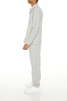 Striped Slim-Fit Drawstring Pants