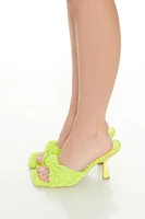 Knotted Plush Stiletto Heels